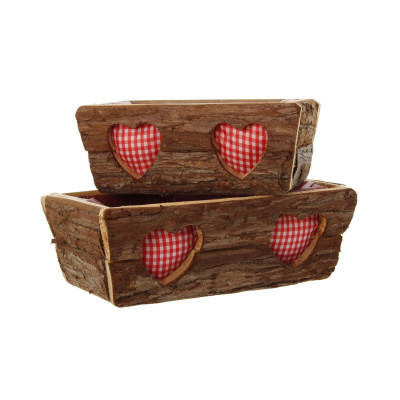Sada dřevěných truhlíků Bark, 2 ks