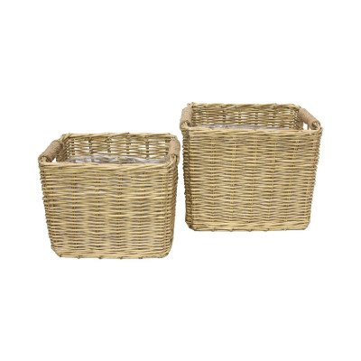 Proutěné koše, sada 2 ks