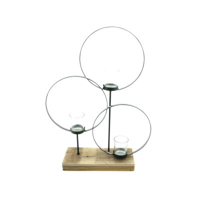 Designový svícen Kruhy