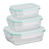 Skleněné dózy na potraviny, 3dílná sada