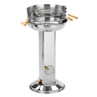 Nerezový sloupový gril, výška 83 cm