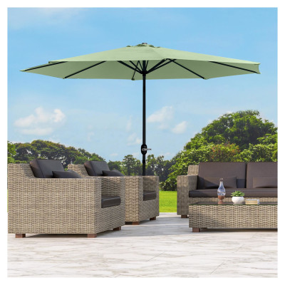 Hliníkový slunečník, zelený, UV 50, průměr 3 m