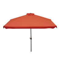 Slunečník ke stěně, obdélníkový, terakota