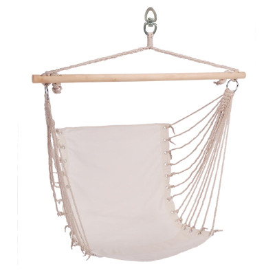 Závěsné houpací křeslo béžové 100 x 60 cm